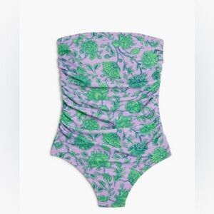 J. Crew Factory Strapless One-piece Swimsuit